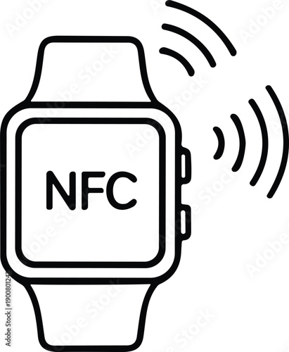 NFC smartwatch tap to pay mobile payment wireless transaction secure contactless payment system