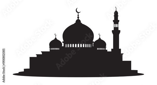 Ramadan Prayers Silhouette Pattern Design
