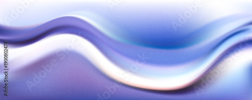 Trendy iridescent swatch gradient with holographic foil effects. Abstract pearlescent blurred texture noise background. Grainy film effect. Vector illustration for your graphic design, banner, poster