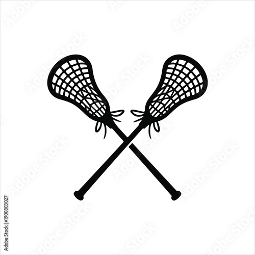 Lacrosse Sticks, lacrosse sticks symbol icon vector illustration. Lacrosse monogram.