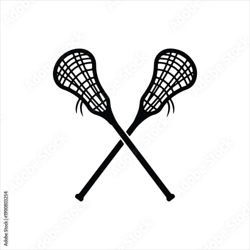 Lacrosse Sticks, lacrosse sticks symbol icon vector illustration. Lacrosse monogram.