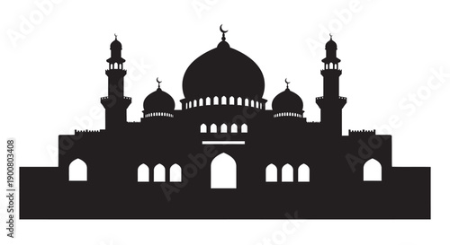 Ramadan Prayer Silhouette with Quran Pages