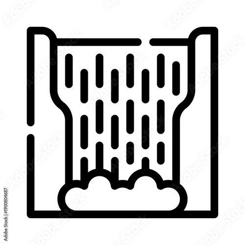 waterfall line icon