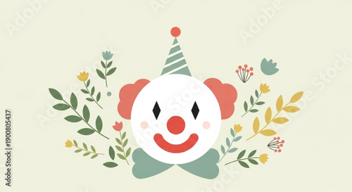 vector illustration of an clown