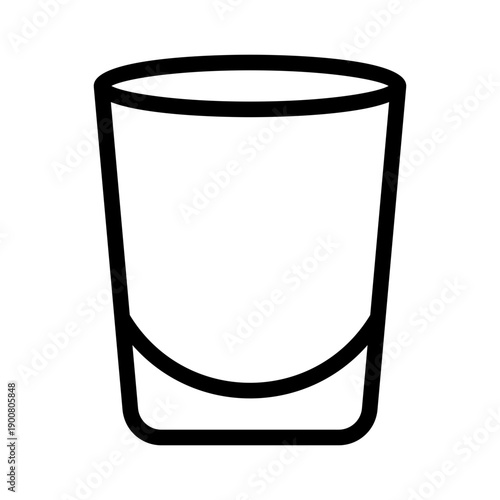 empty glass line icon