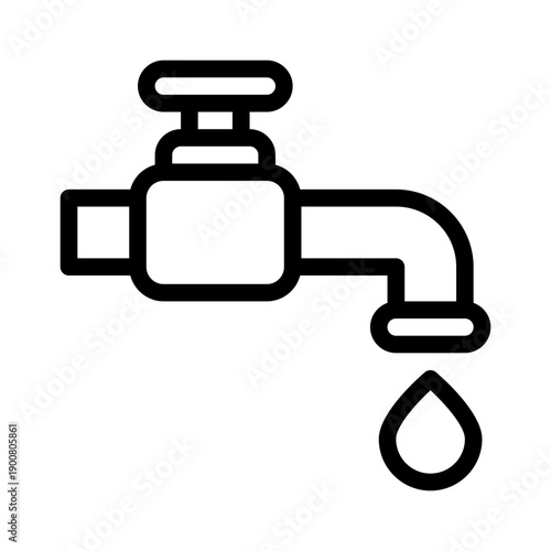 faucet drop line icon