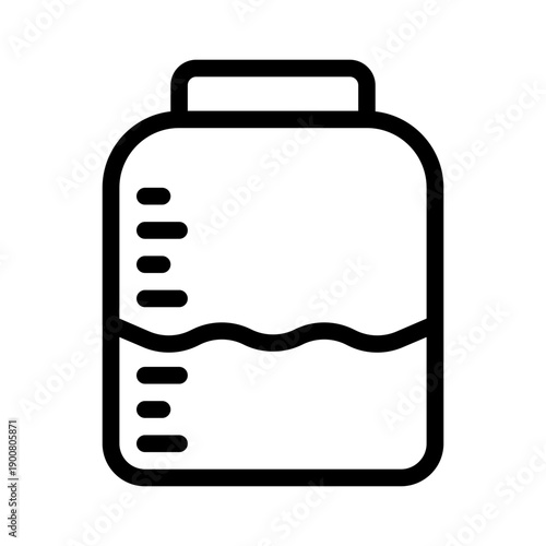 low water tank line icon