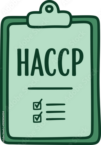 HACCP Checklist Icon for Food Safety Compliance and Quality Control in Food Industry