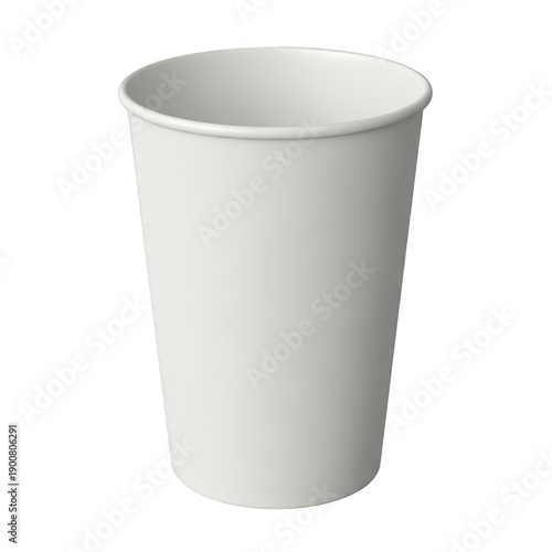 Wallpaper Mural White disposable paper cup isolated on transparent background Torontodigital.ca