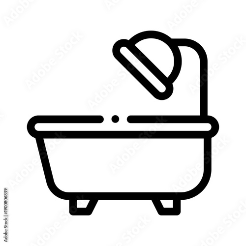 bathtub line icon