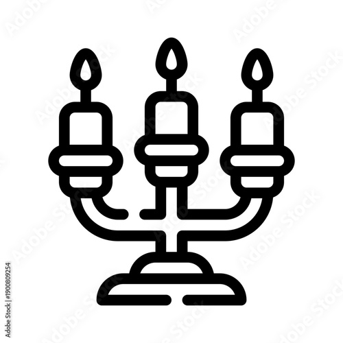 candelabra line icon