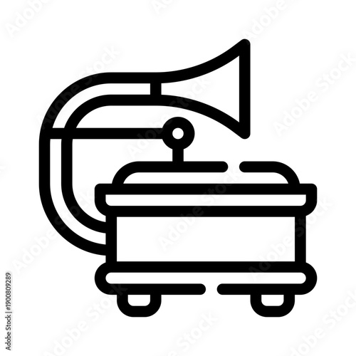 gramophone line icon