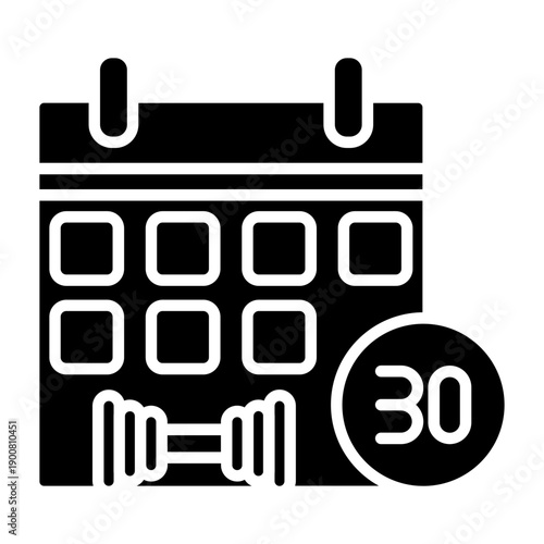 30 Days Challenge Vector Icon