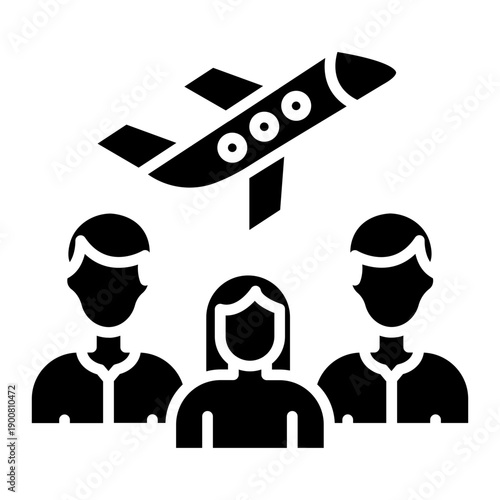 Group Travel Vector Icon