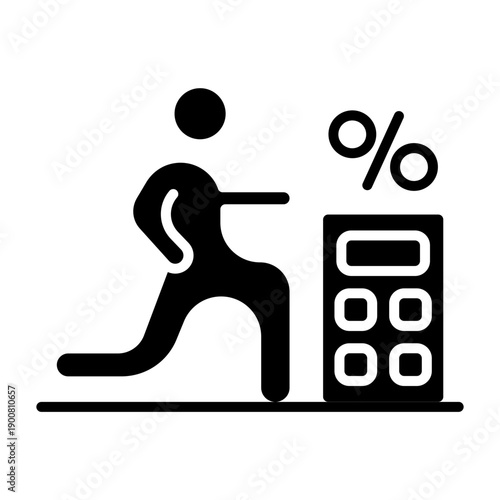 Body Fat Calculator Vector Icon
