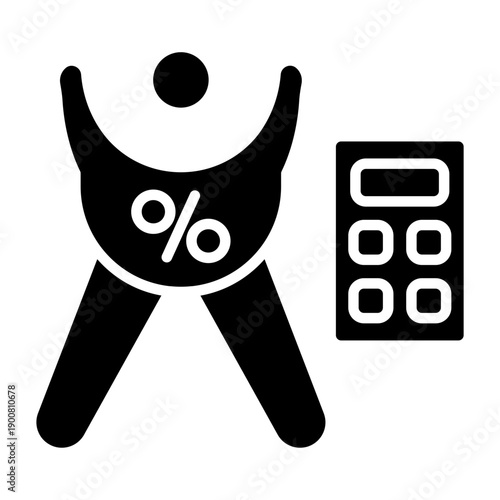 Body Fat Percentage Vector Icon