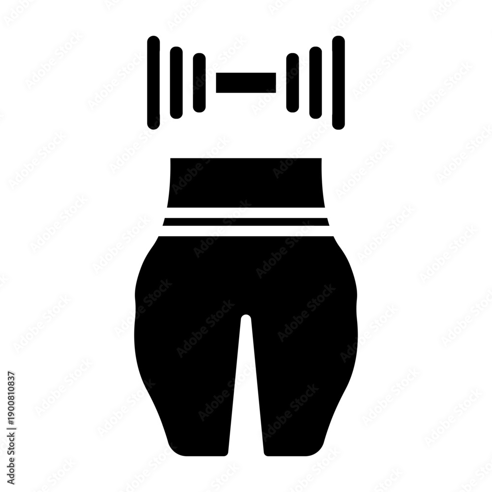 Fototapeta premium Brazilian Booty Workout Vector Icon