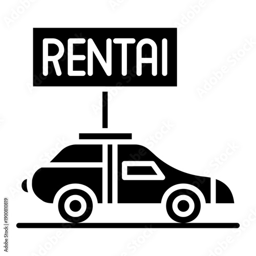 Car Rental Vector Icon