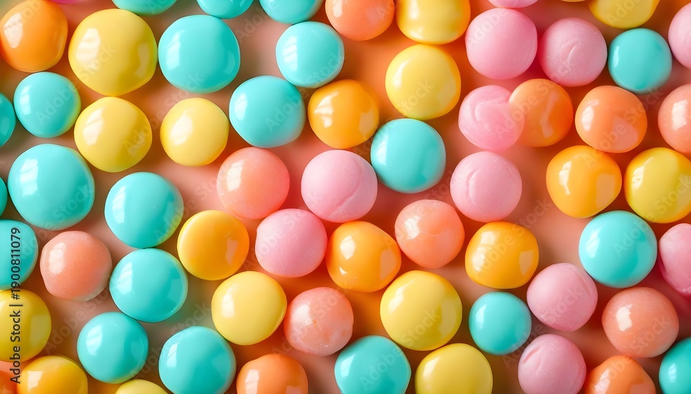 Obraz premium Colorful candies fill the frame with sweet treats on display