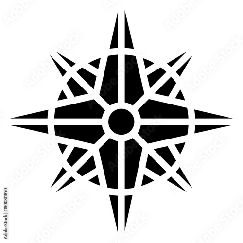 Compass Rose Vector Icon