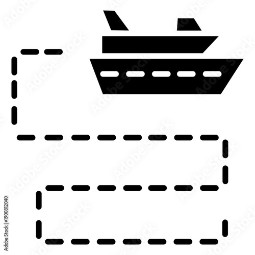 Cruise Itinerary Vector Icon