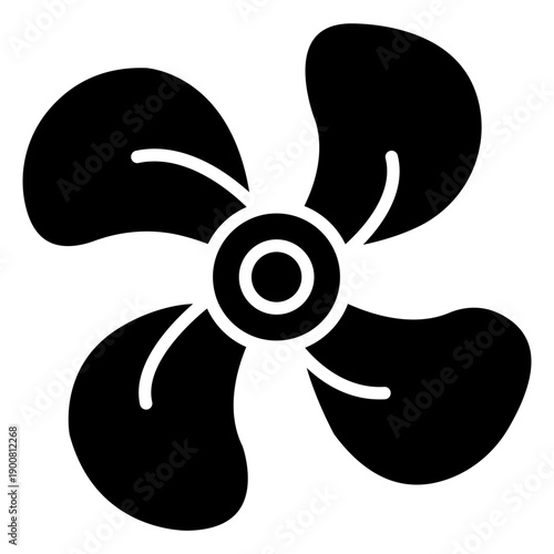 Ship Propeller Vector Icon