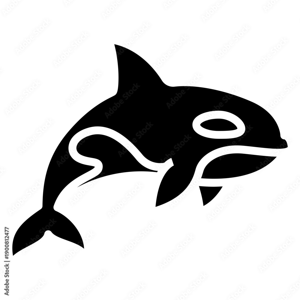Obraz premium Killer Whale Vector Icon