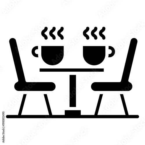 Coffee Date Vector Icon