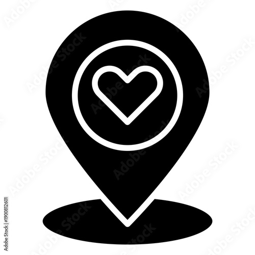 GPS Love Vector Icon