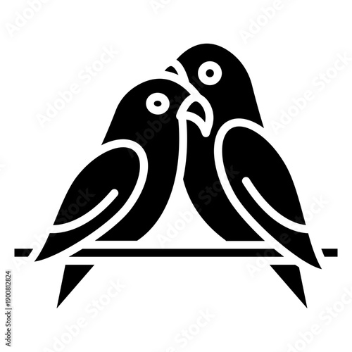 Lovebirds Vector Icon
