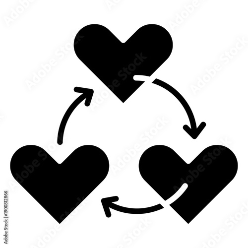 Love Triangle Vector Icon