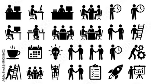 Natural Disaster Icon Set Emergency Hazard Pictogram Vector