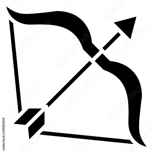 Bow And Arrow Vector Icon