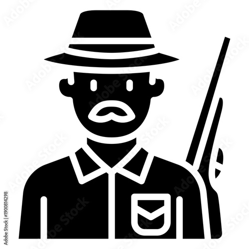 Hunter Male Vector Icon