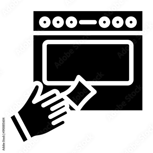 Oven Cleaner Vector Icon