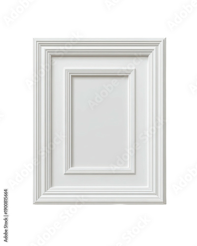 Wallpaper Mural A layered, white, rectangular frame with inner borders, set against a stark black backdrop Torontodigital.ca