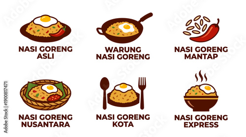 Indonesian Bakso Logo Set � Street Food Meatball Soup Vector for Branding