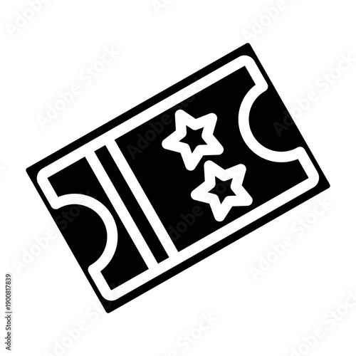 Lucky Draw Ticket Vector Icon