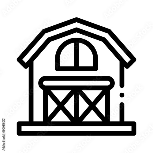 farmhouse line icon