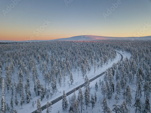 Straße in Lappland
