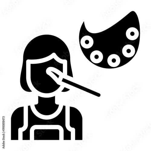 Makeup Artist Vector Icon