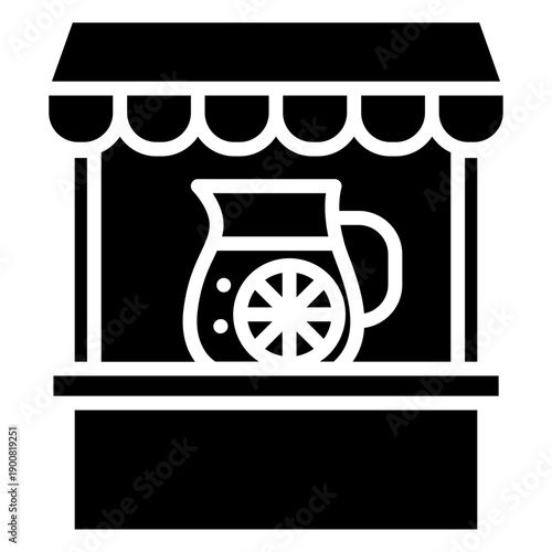 Lemonade Stall Vector Icon