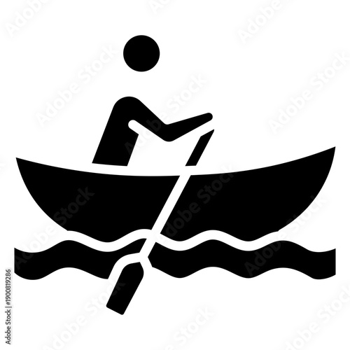 Rowing Boat Vector Icon