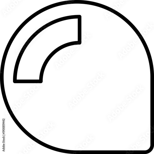 Partial circular arc inside a circle