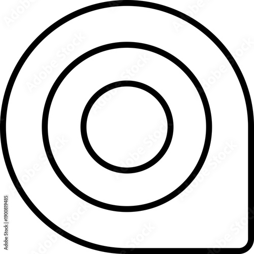 Concentric circles inside a circle