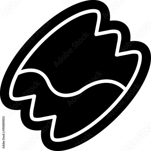 Curved dynamic shape with inner wave