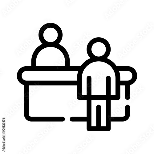 hotel check in line icon