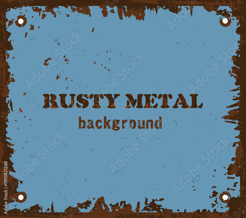 Banner scratched metal. Bac...