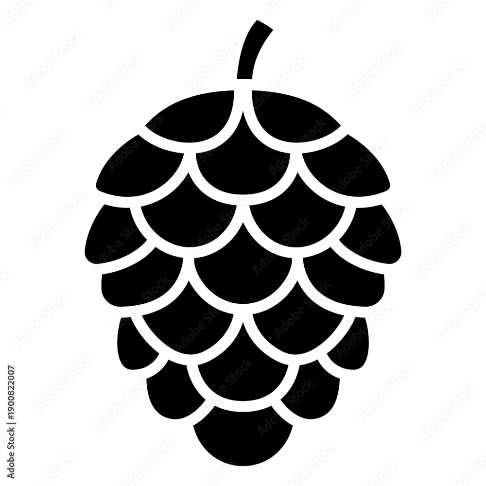 Fototapeta premium Pine Cone Vector Icon