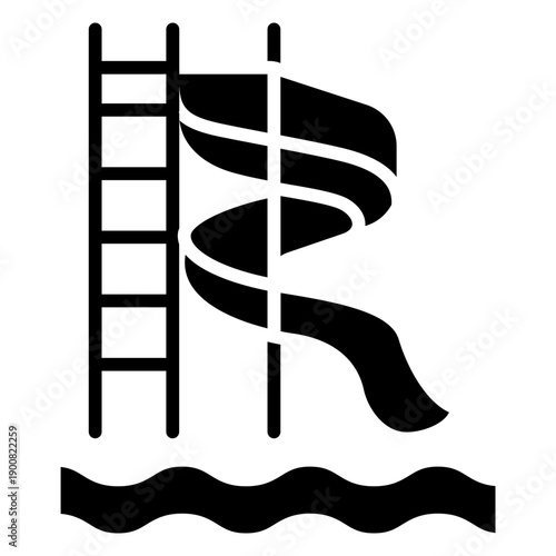 Water Slide Vector Icon